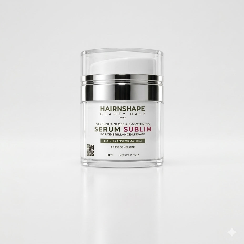 Sérum Sublim Hair HAIRNSHAPE, pot sur fond rose