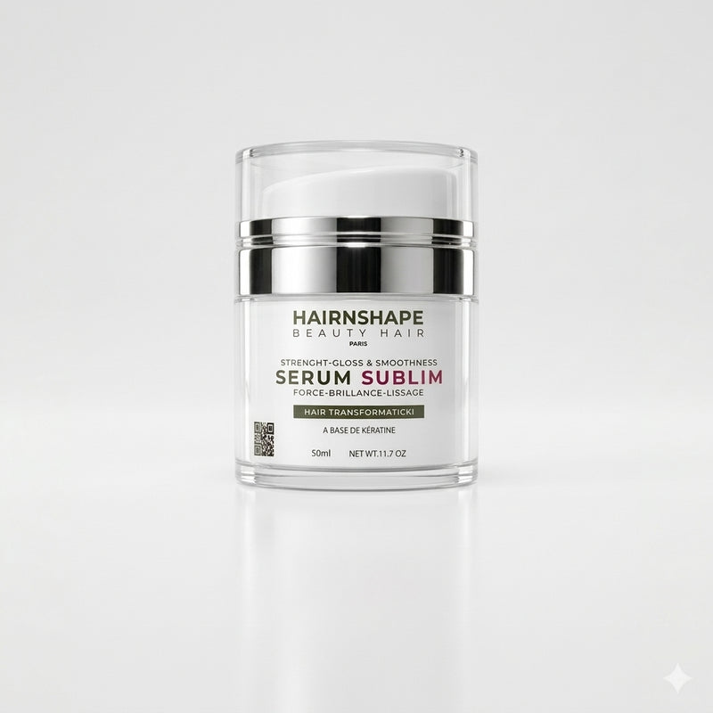Sérum Sublim Hair HAIRNSHAPE, pot sur fond rose