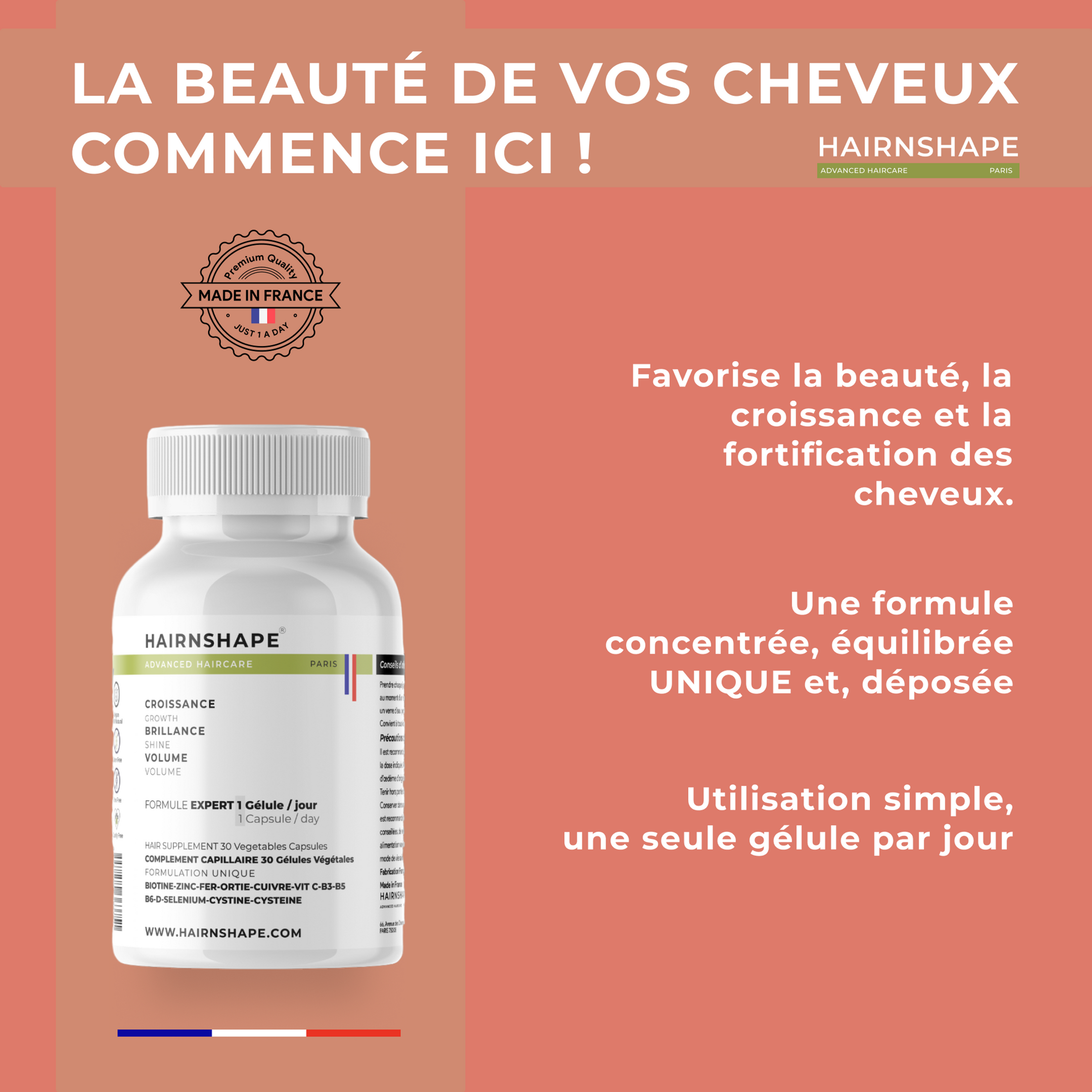 Vitamines Vibrant Hair, vue du flacon